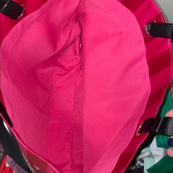Victoria's Secret Fuchsia Striped Tote - Picture 8 of 8